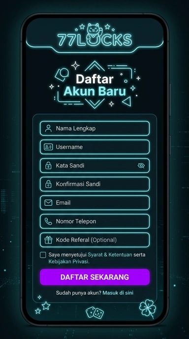 Panduan Registrasi Akun 77lucks untuk Pengguna Android