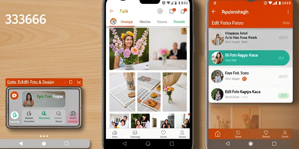 Tampilan antarmuka aplikasi Edit Foto Kertas Kaca yang intuitif dan menarik.