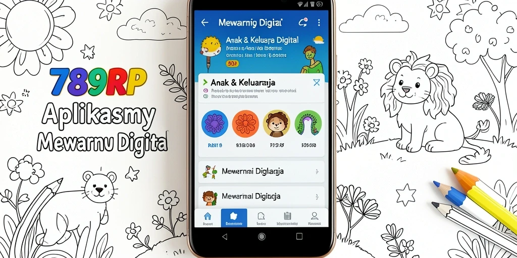 Antarmuka aplikasi 789RP dengan berbagai pilihan gambar mewarnai.