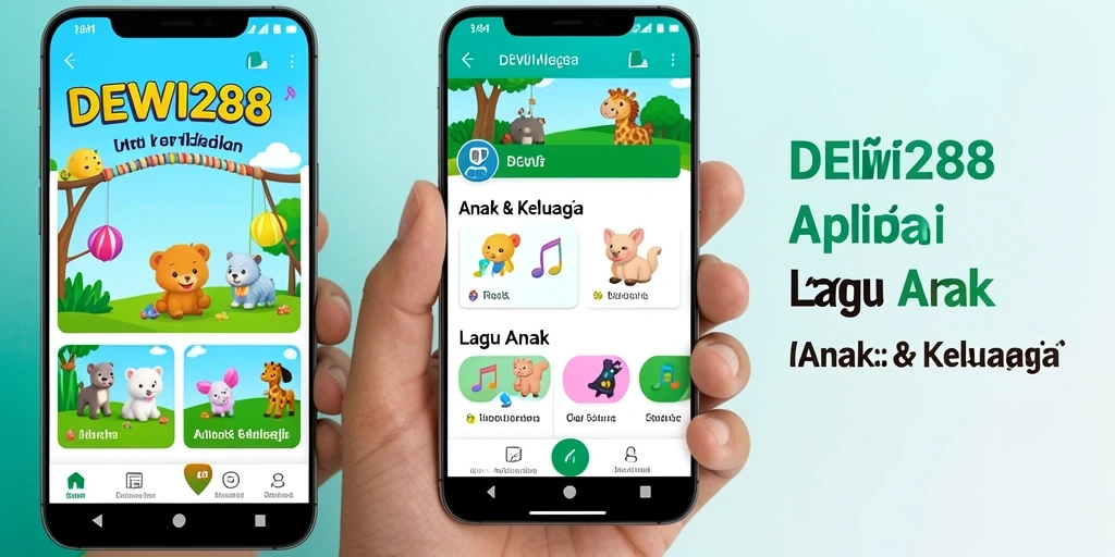 Antarmuka aplikasi DEWI288 yang menyenangkan untuk anak-anak.