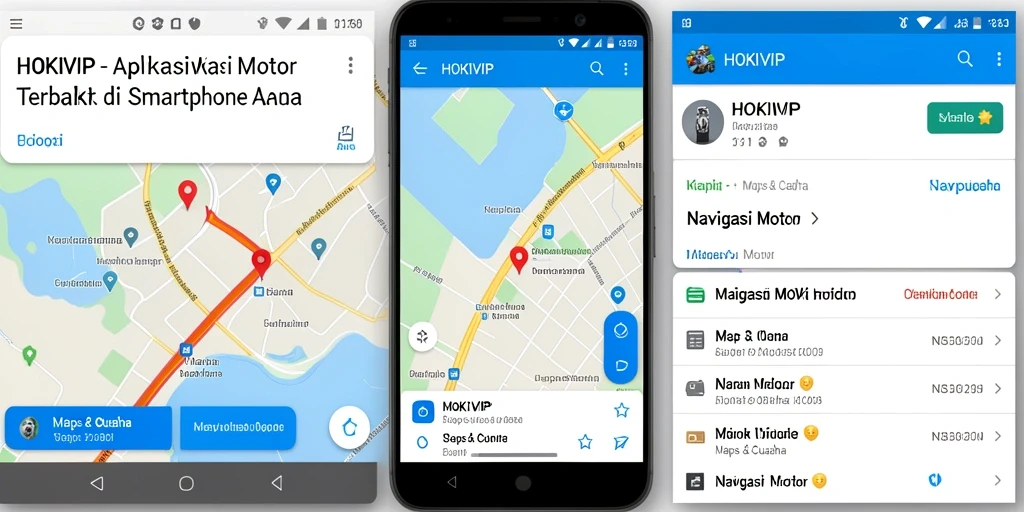 Antarmuka HOKIVIP yang intuitif untuk navigasi motor.