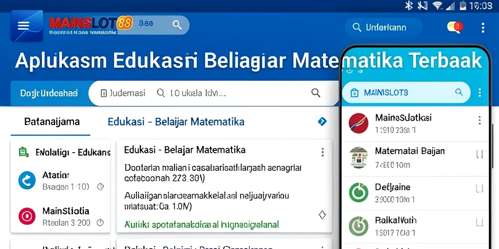 Tampilan antarmuka MAINSLOT88 untuk Belajar Matematika yang interaktif.