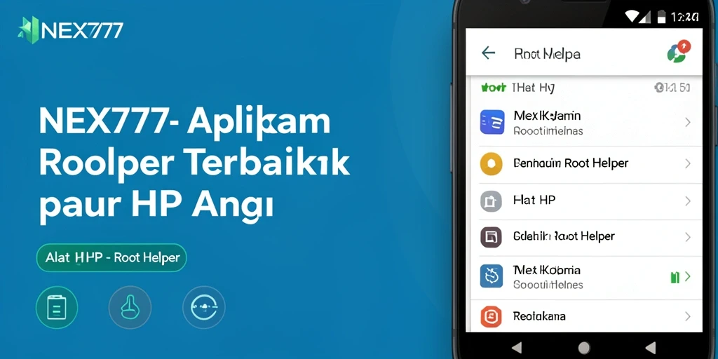 Antarmuka NEX777 yang intuitif dan mudah digunakan untuk Root Helper.