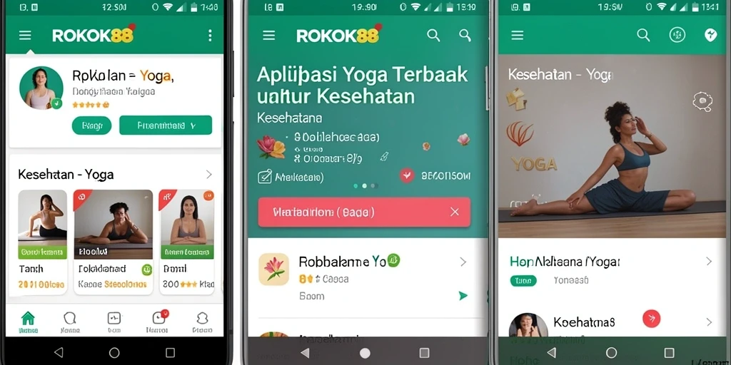 Tampilan antarmuka ROKOK88 yang menarik dan fungsional untuk yoga.
