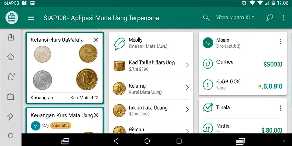 Antarmuka SIAP108 menampilkan nilai tukar terbaru dengan jelas.